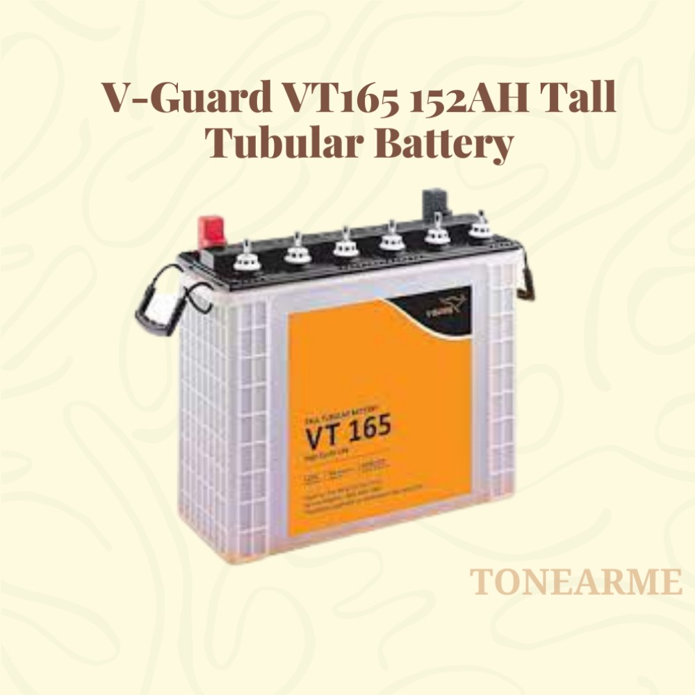 V-Guard VT165 152AH Tall Tubular Battery